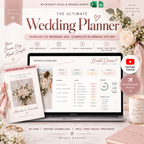 Ultimate Wedding Planner Spreadsheet | Google Sheets & Excel Wedding Planner | Budget Tracker, Guest List, RSVP, Vendor & Wedding Checklist